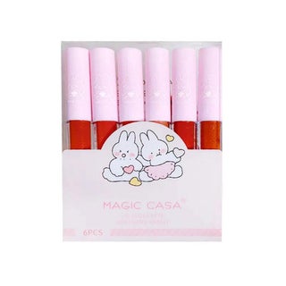 Cute Bunny Lip Gloss Set: Matte Lipstick, Non-Slip, Waterproof, Long-Lasting Lip Tint